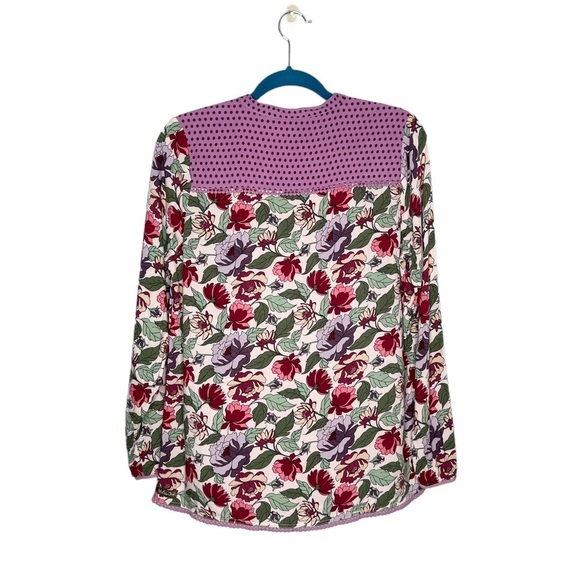 Matilda Jane Dusk Or Dawn Floral Rayon Popover Blouse - Picture 11 of 14